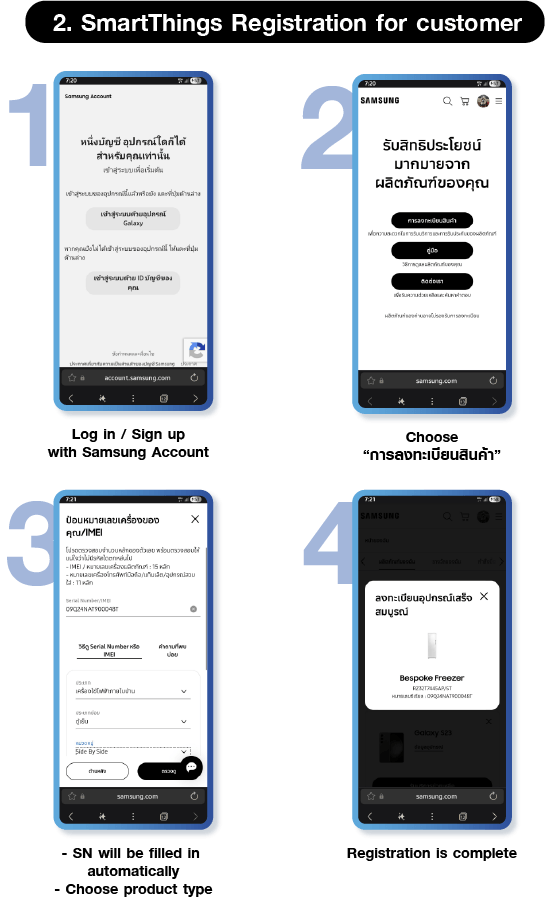 SmartThings registration steps